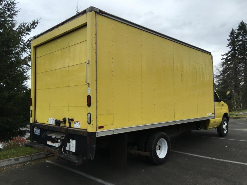 1998 Yellow box truck /Gray Ford Econoline Commercial Cutaway cutaway box (1FDWE37L5WH) with an V-8 engine, Automatic transmission, located at 1283 SE Sedgwick Road, Port Orchard, WA, 98366, (360) 876-9300, 47.505535, -122.635643 - For the movers and contractors of the world. This is a ex-Ryder truck, huge box with a ramp and a few internal shelving built in. Shelves can be removed! We also rent this vehicle in our sister company Affordable Car Rentals (ACR). You can buy it or you can rent it! You can't find these just an - Photo #6