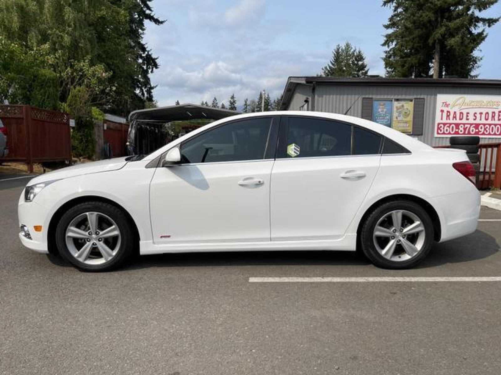 2014 White /Black Chevrolet Cruze 2LT Sedan 4D (1G1PE5SBXE7) with an 1.4L L4 DOHC 16V TURBO engine, Automatic, 6-Spd w/Overdrive transmission, located at 1283 SE Sedgwick Road, Port Orchard, WA, 98366, (360) 876-9300, 47.505535, -122.635643 - **Dealer Statement: The Trade Store offers the nicest previously owned inventory you'll find of cars, vans, trucks and more. We offer many banks, credit unions and special financing options to fit your needs regardless of your credit, as well as sourcing of specific vehicles for qualified custom - Photo #2