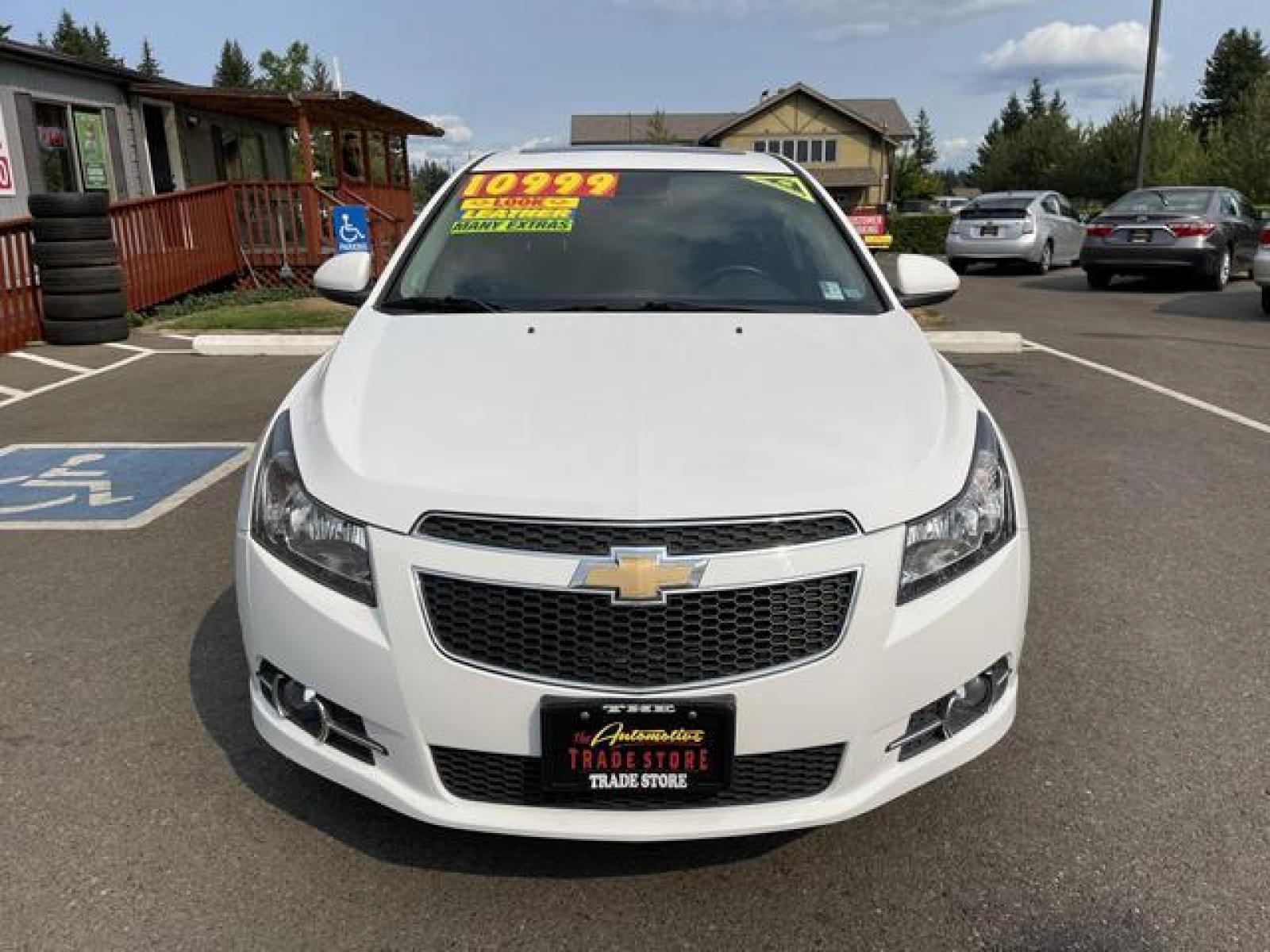 2014 White /Black Chevrolet Cruze 2LT Sedan 4D (1G1PE5SBXE7) with an 1.4L L4 DOHC 16V TURBO engine, Automatic, 6-Spd w/Overdrive transmission, located at 1283 SE Sedgwick Road, Port Orchard, WA, 98366, (360) 876-9300, 47.505535, -122.635643 - **Dealer Statement: The Trade Store offers the nicest previously owned inventory you'll find of cars, vans, trucks and more. We offer many banks, credit unions and special financing options to fit your needs regardless of your credit, as well as sourcing of specific vehicles for qualified custom - Photo #8