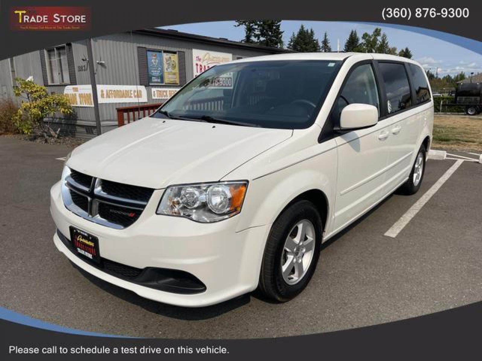 2013 White /Black Dodge Grand Caravan Passenger SXT Minivan 4D (2C4RDGCGXDR) with an 3.6L V6 DOHC 24V engine, Automatic, 6-Spd transmission, located at 1283 SE Sedgwick Road, Port Orchard, WA, 98366, (360) 876-9300, 47.505535, -122.635643 - **Dealer Statement: The Trade Store offers the nicest previously owned inventory you'll find of cars, vans, trucks and more. We offer many banks, credit unions and special financing options to fit your needs regardless of your credit, as well as sourcing of specific vehicles for qualified custom - Photo #1