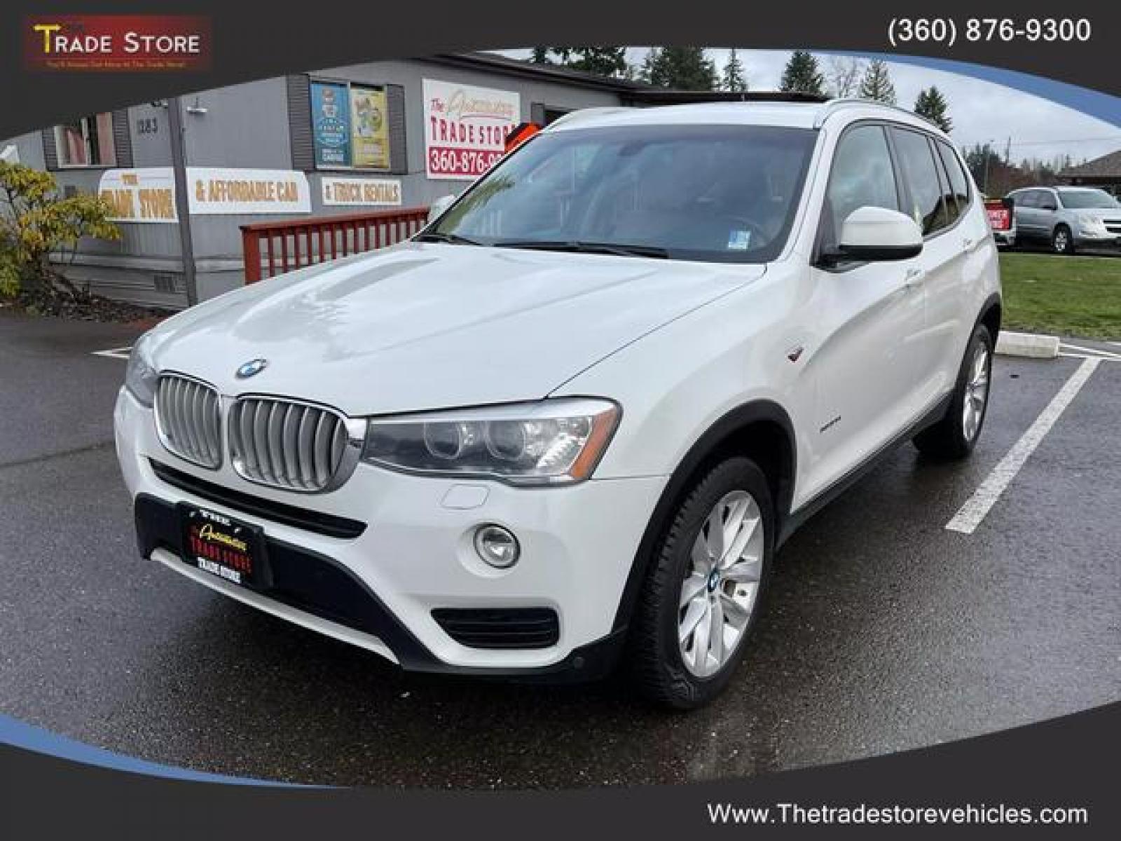 2016 White /Beige BMW X3 xDrive28i Sport Utility 4D (5UXWX9C58G0) , Auto, 8-Spd Stptrnc Spt transmission, located at 1283 SE Sedgwick Road, Port Orchard, WA, 98366, (360) 876-9300, 47.505535, -122.635643 - **Dealer Statement: The Trade Store offers the nicest previously owned inventory you'll find of cars, vans, trucks and more. We offer many banks, credit unions and special financing options to fit your needs regardless of your credit, as well as sourcing of specific vehicles for qualified custom - Photo #0